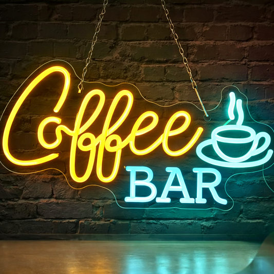 Coffee Bar LED Neon Sign Wall Light for Home and Cafes