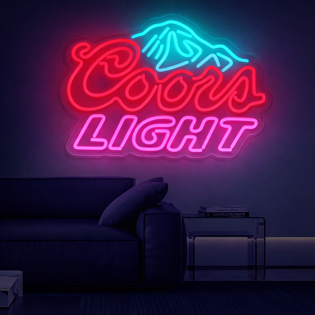 Mountain Light LED Neon Sign Beer Style Wall Light for Home Bar Decor
