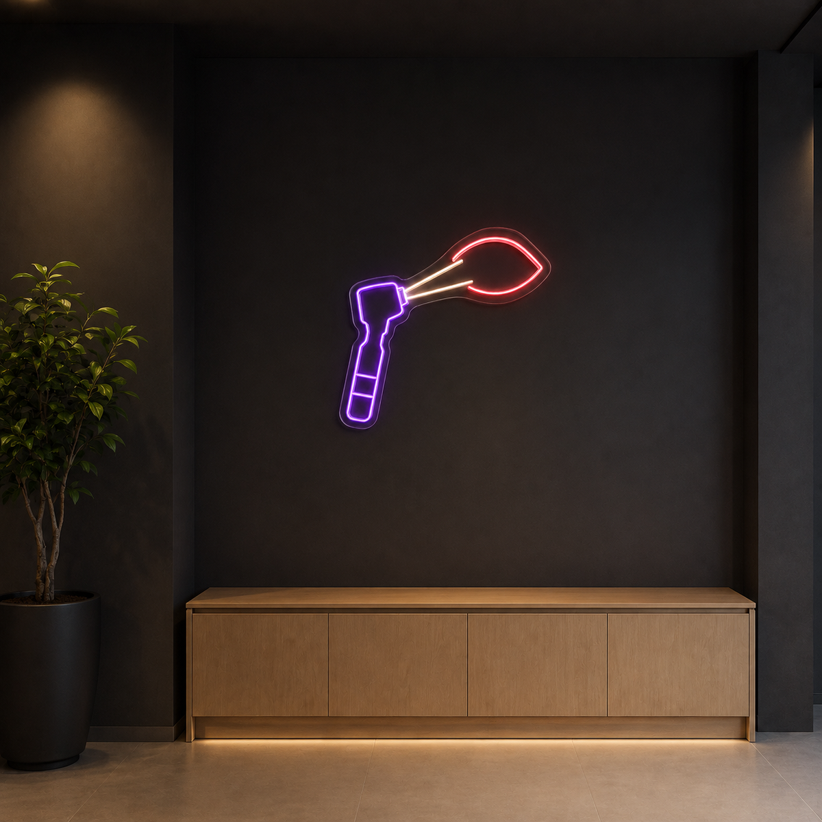 Eye Examination LED Neon Sign for Optometry Clinics - interior setting
