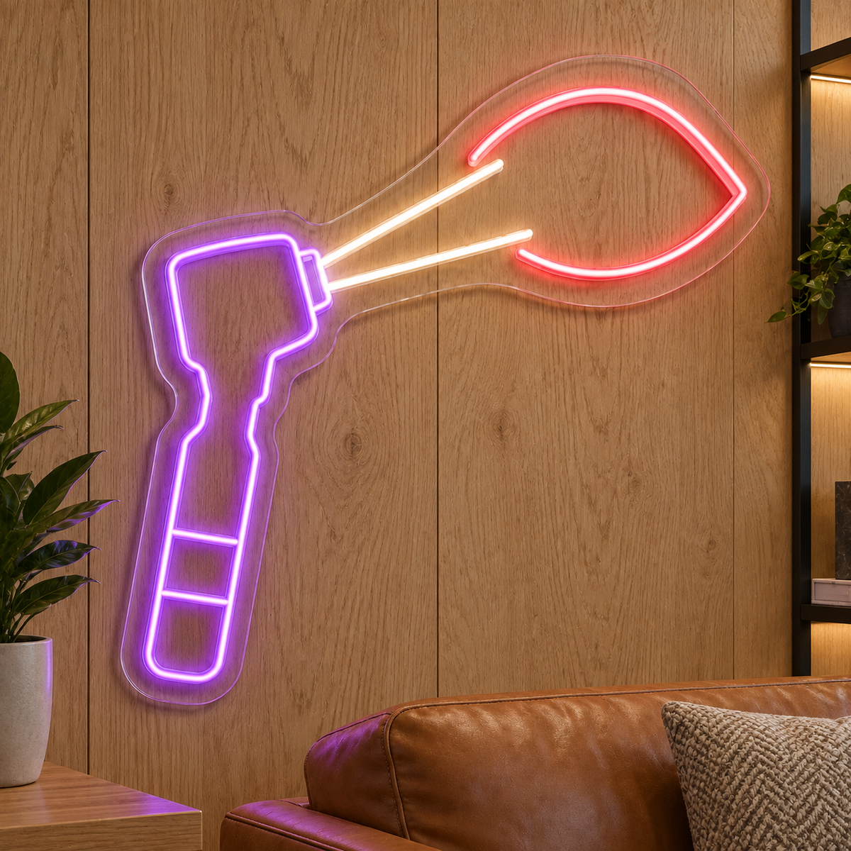 Eye Examination LED Neon Sign for Optometry Clinics - interior setting