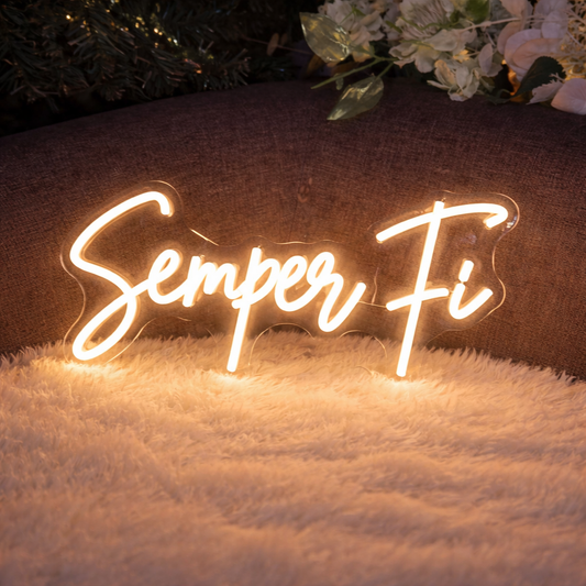 Semper Fi LED Neon Sign Wall Decoration Home Bar Military