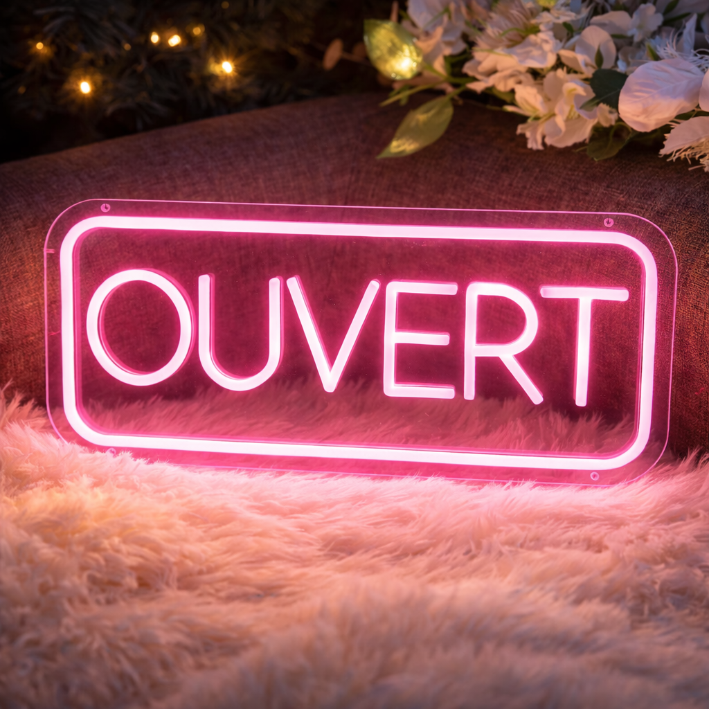 Ouvert LED Neon Sign for Shop Window, Business & Storefront Display