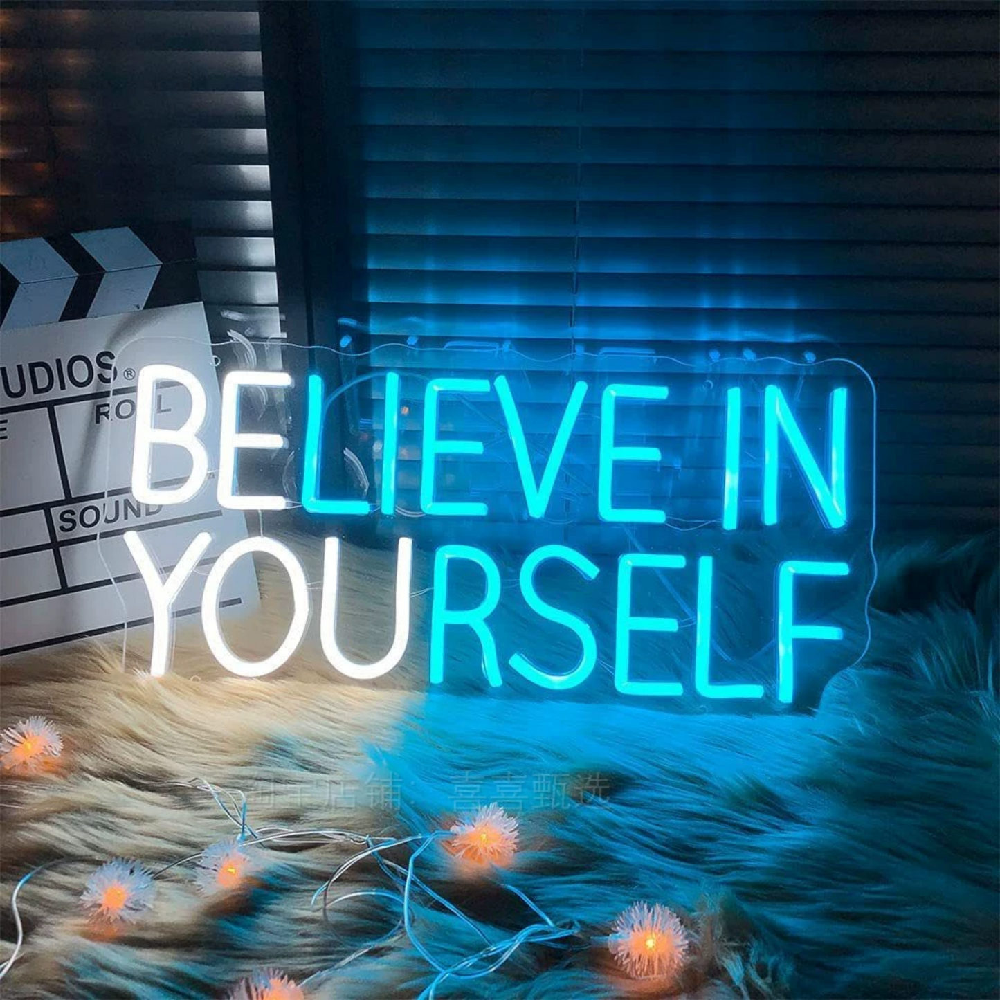 Believe In Yourself LED Neon Sign Motivational Neon Light Wall Decor for Bedroom Studio
