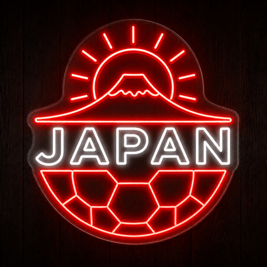 Japan Soccer LED Neon Sign Football Neon Light Wall Decor for Sports Bar Game Room