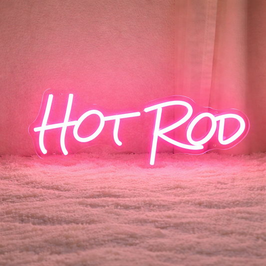 Hot Rod LED Neon Sign for Garage, Bar & Man Cave Wall Decor