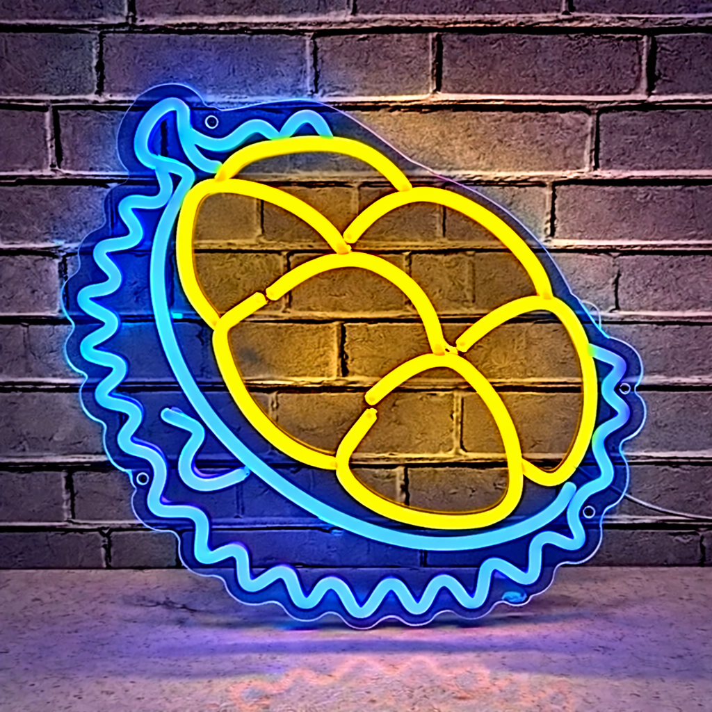 Durian LED Neon Sign Tropical Fruit Neon Light for Kitchen Bar Cafe Wall Decor
