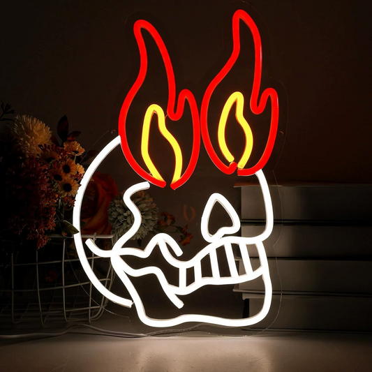 Halloween Skull LED Neon Sign Wall Decor