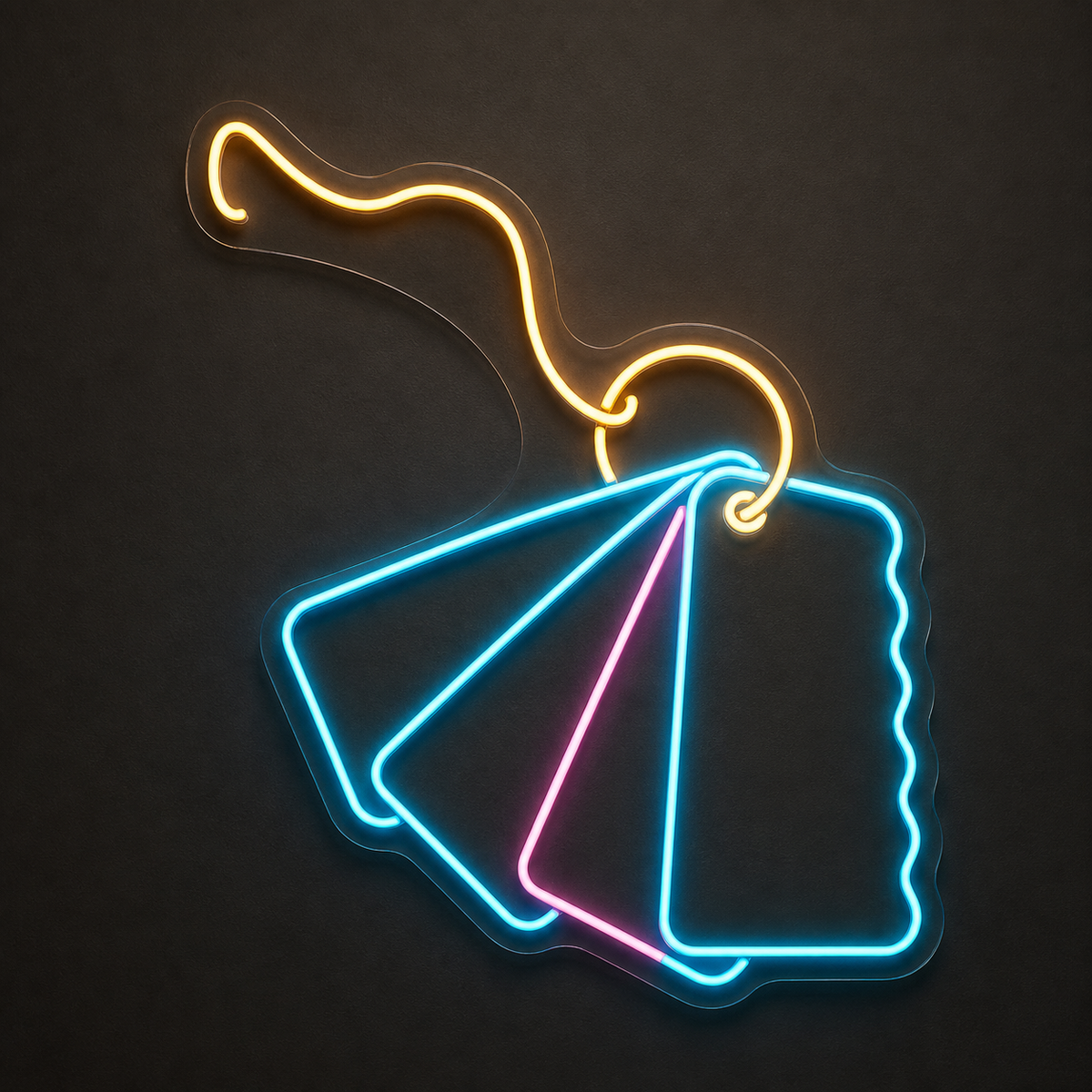 Fabric Swatch Fan LED Neon Sign for Fabric Studios - design reference