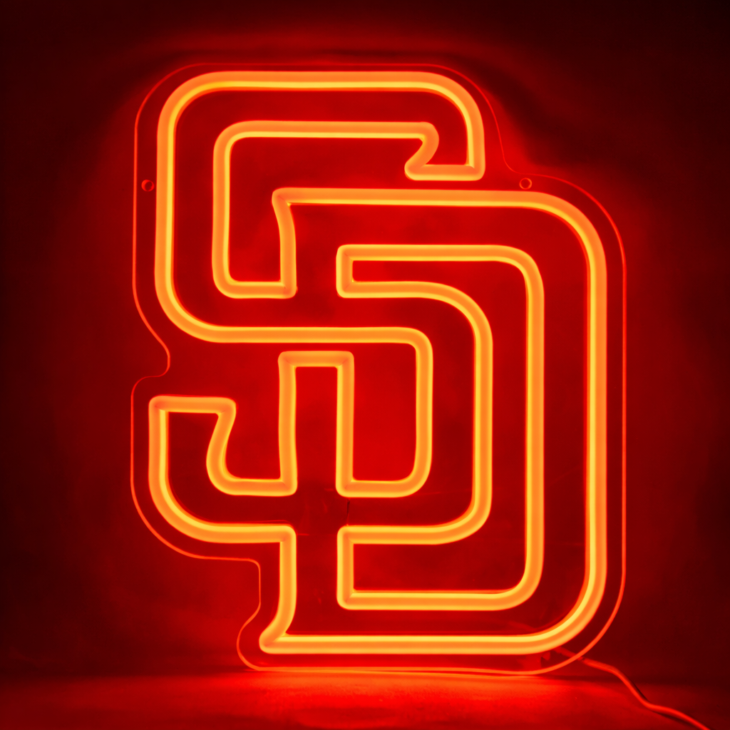 SD Letter LED Neon Sign Yellow Alphabet Neon Light for Sports Room Bar Wall Decor