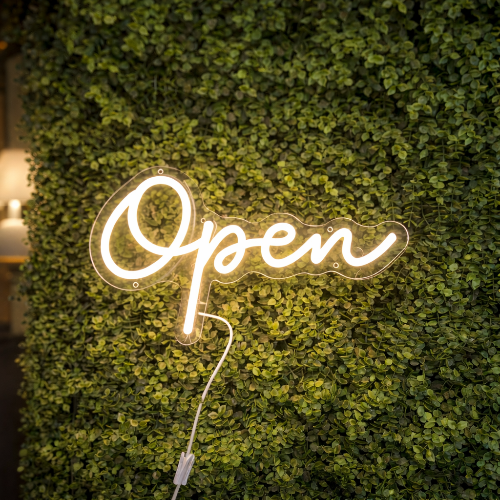 Open Neon Sign LED Light Shop Bar Cafe Storefront Wall Decor Business Neon Light