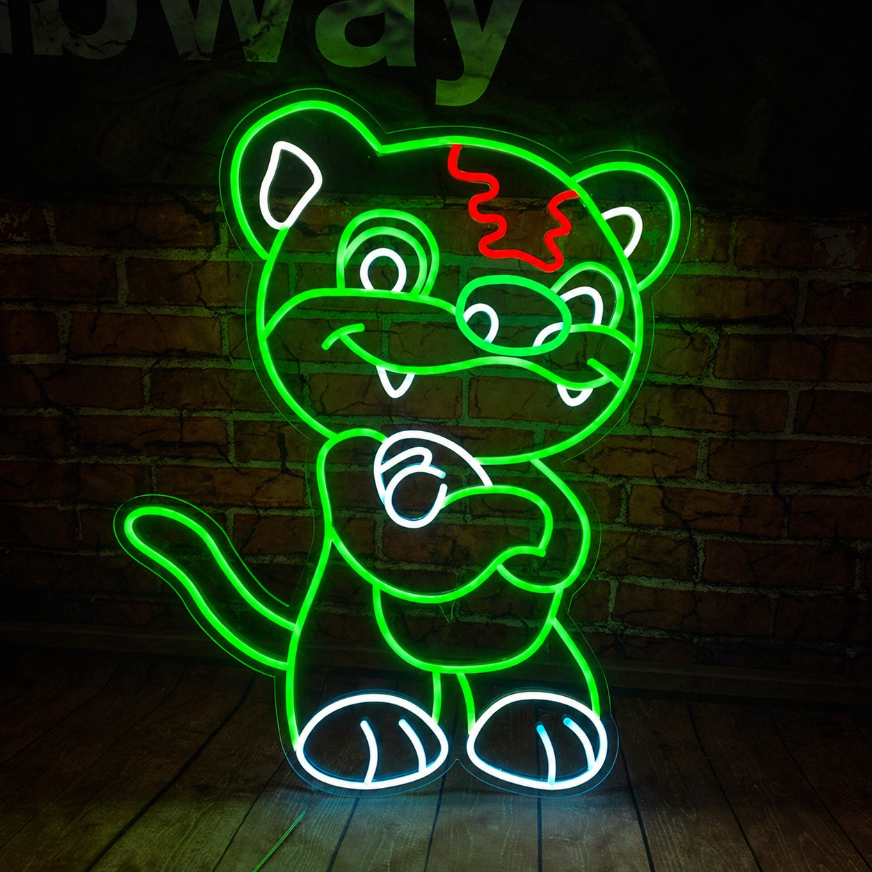 Cartoon Tiger LED Neon Sign Cute Animal Neon Light for Kids Room Wall Decor