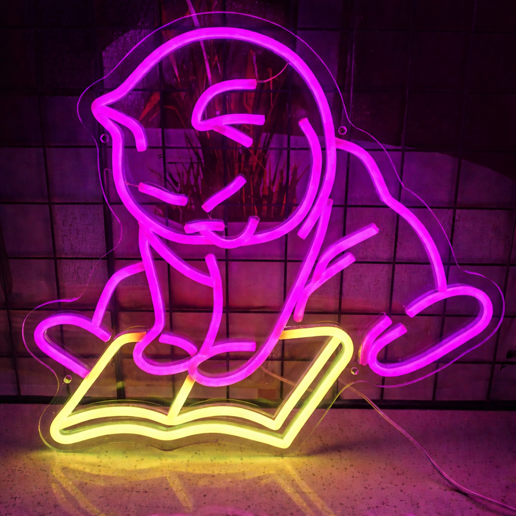 Crown LED Neon Mirror Sign for Vanity, Salon & Luxury Room Decor