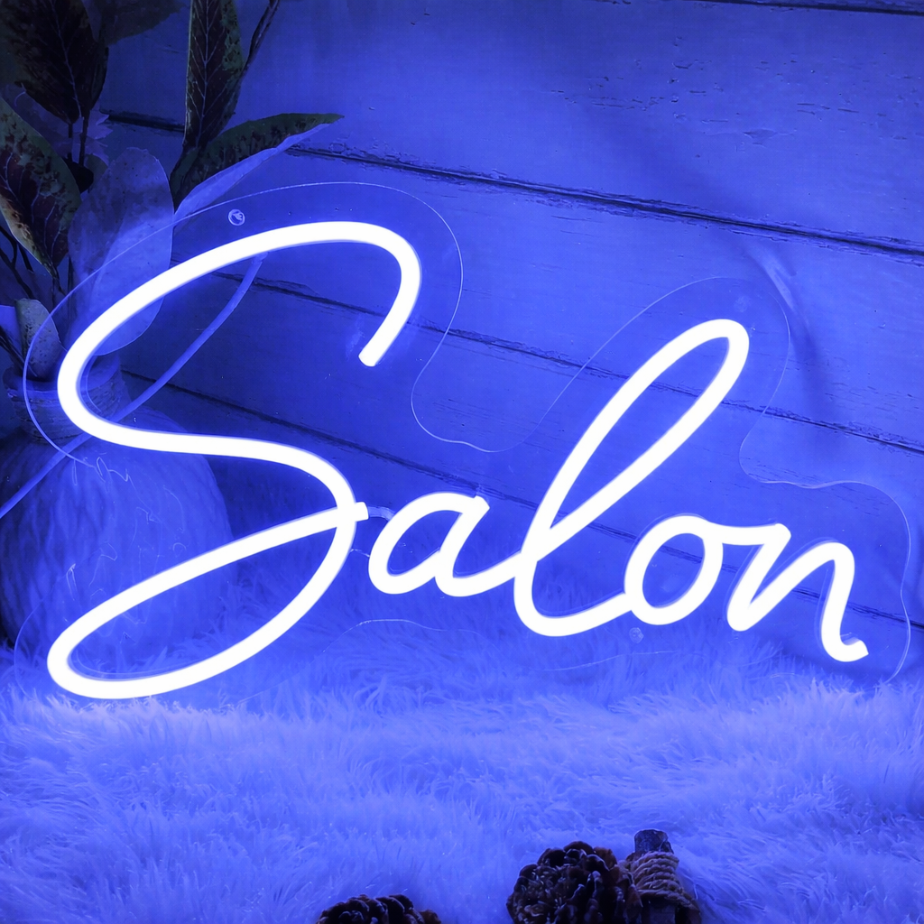 Salon LED Neon Sign Script Light for Beauty Hair Nail Studio Wall Decor