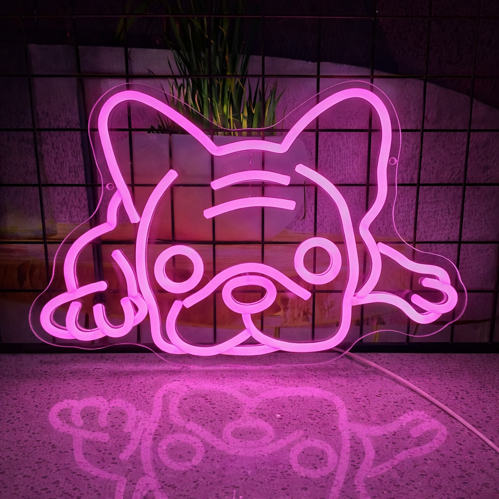 Minimalist Warm White LED Neon Light for Bedroom, Desk & Modern Room Decor