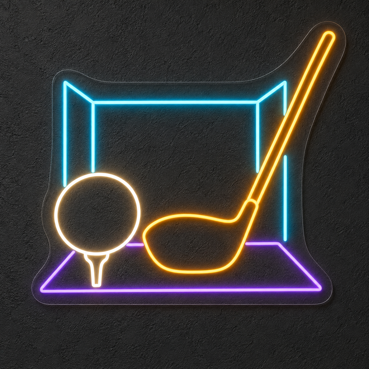 Golf Practice Bay LED Neon Sign for Indoor Golf Lounges - design reference