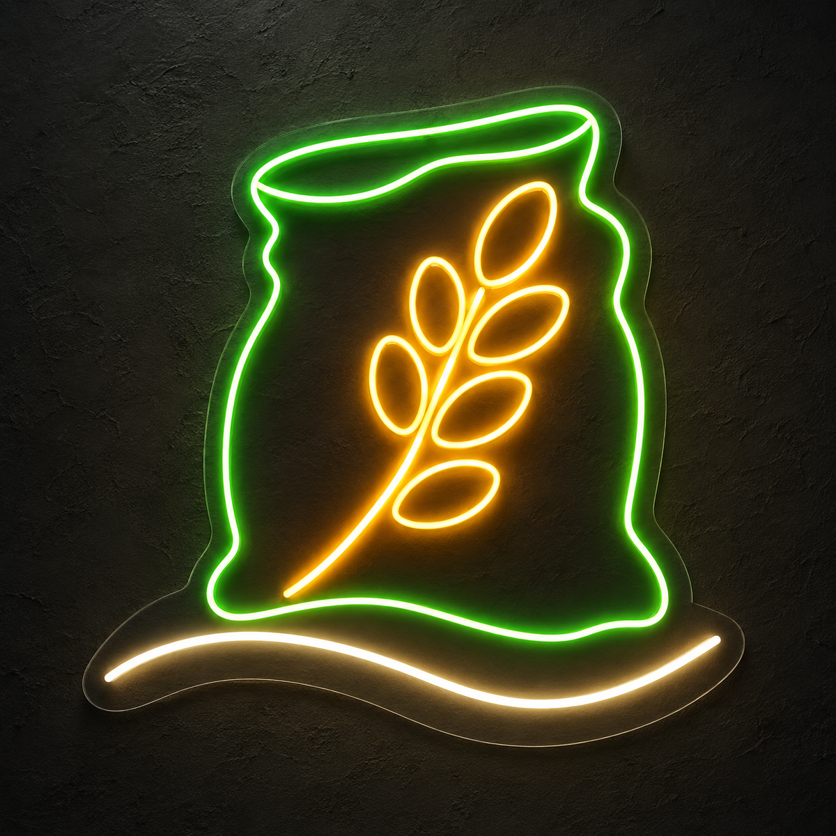 Grain Sack LED Neon Sign for Farm Supply Shops - design reference