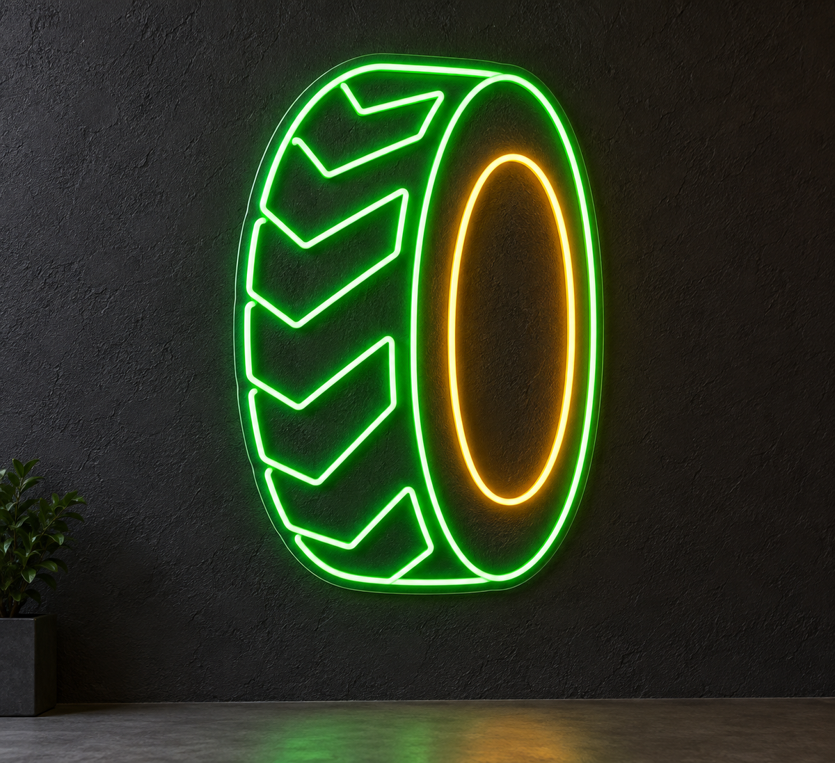 Tire Tread LED Neon Sign for Tire Shops - design reference