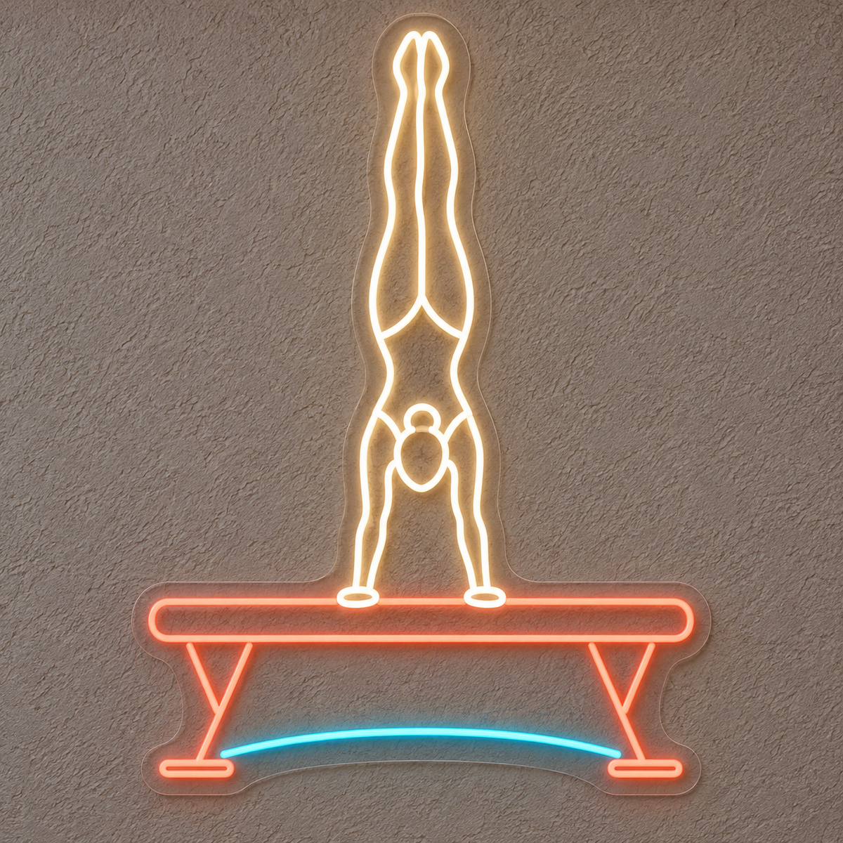 Gymnast Handstand on Balance Beam LED Neon Sign for Gymnastics Schools - design reference