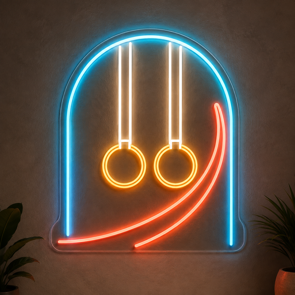 Gymnastics Rings & Arch LED Neon Sign for Gymnastics Schools - design reference
