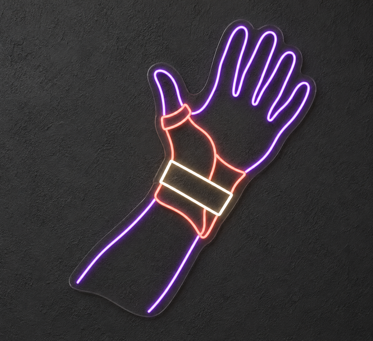 Hand & Wrist Brace LED Neon Sign for Occupational Therapy Clinics - design reference