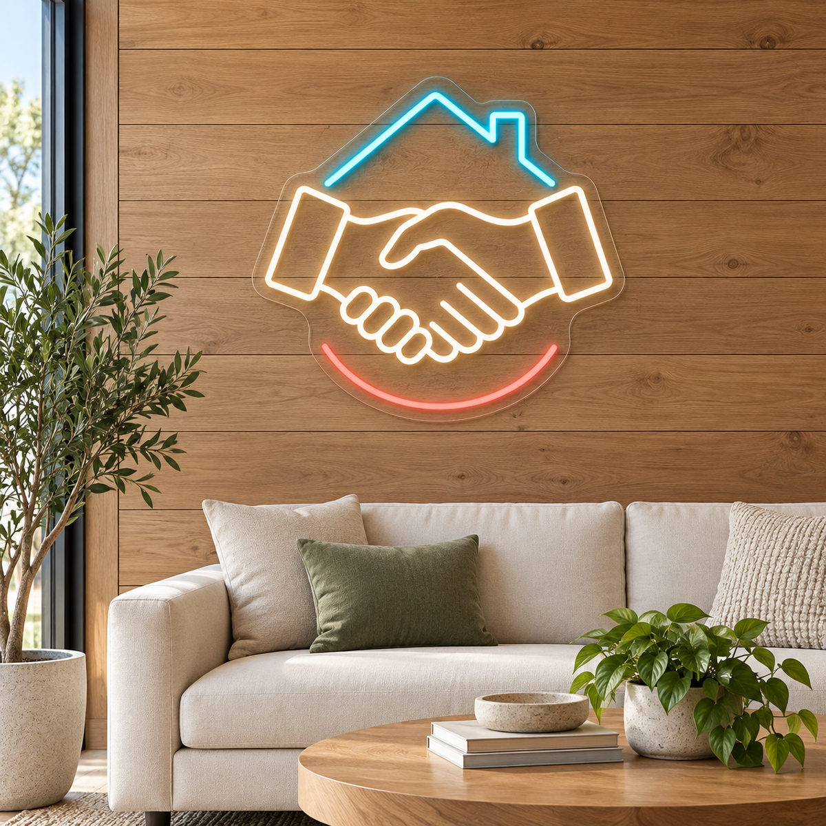 Real Estate Trust LED Neon Sign for Realtor Offices - interior setting