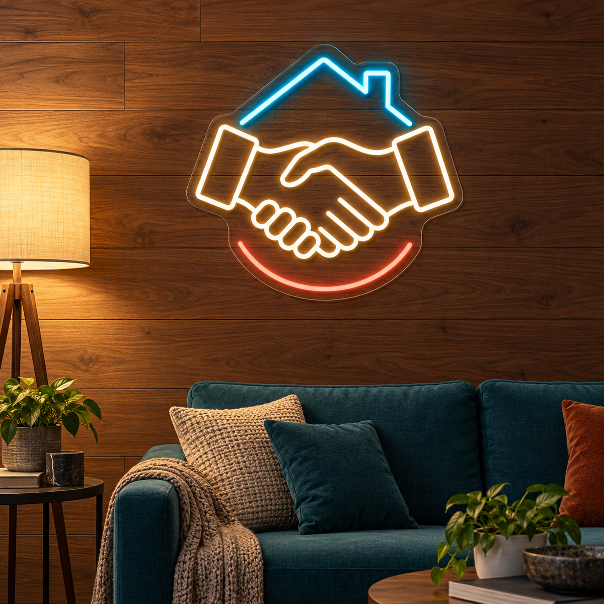 Real Estate Trust LED Neon Sign for Realtor Offices - interior setting