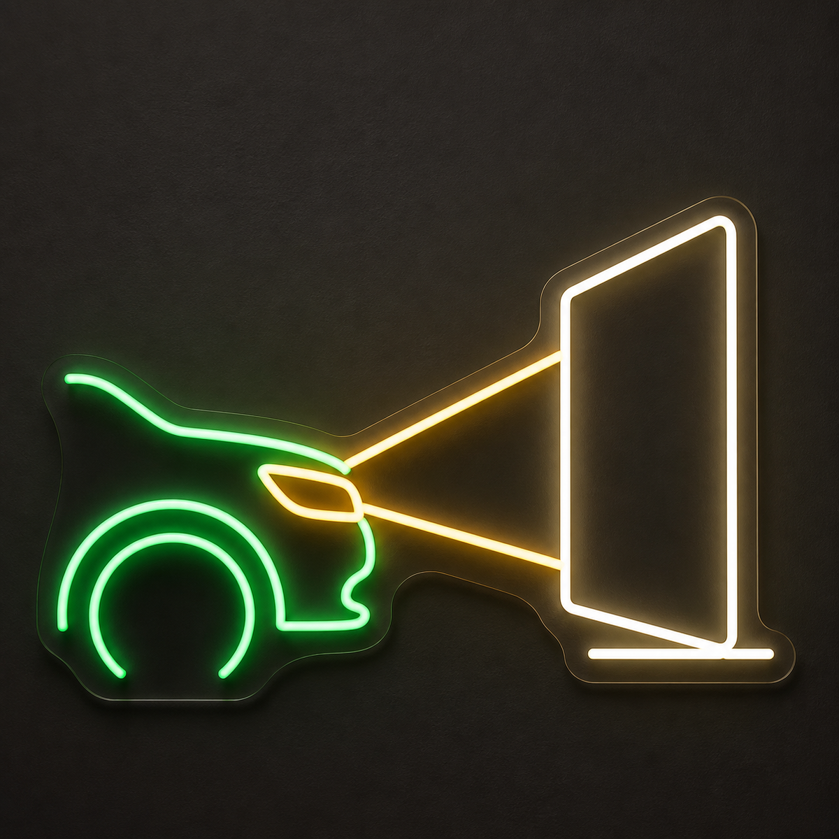 Headlight Test LED Neon Sign for Inspection Stations - design reference