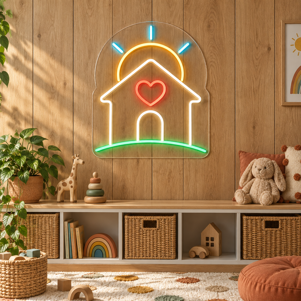 A Place to Belong LED Neon Sign for Daycare Centers - interior setting