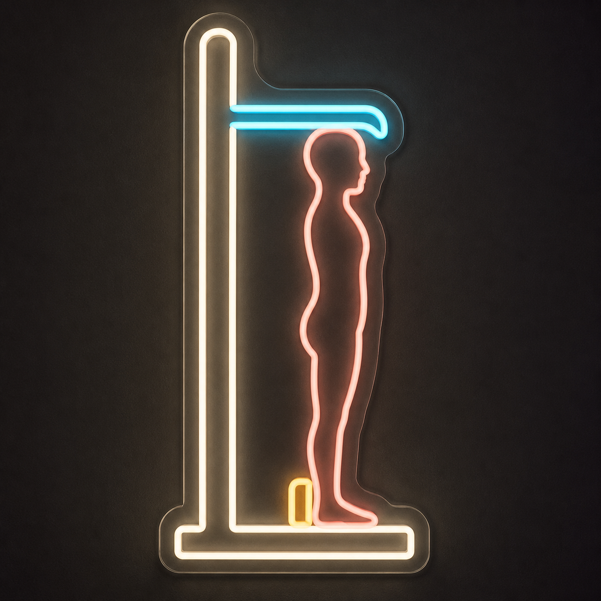 Height Measurement LED Neon Sign for Nutrition Centers - design reference