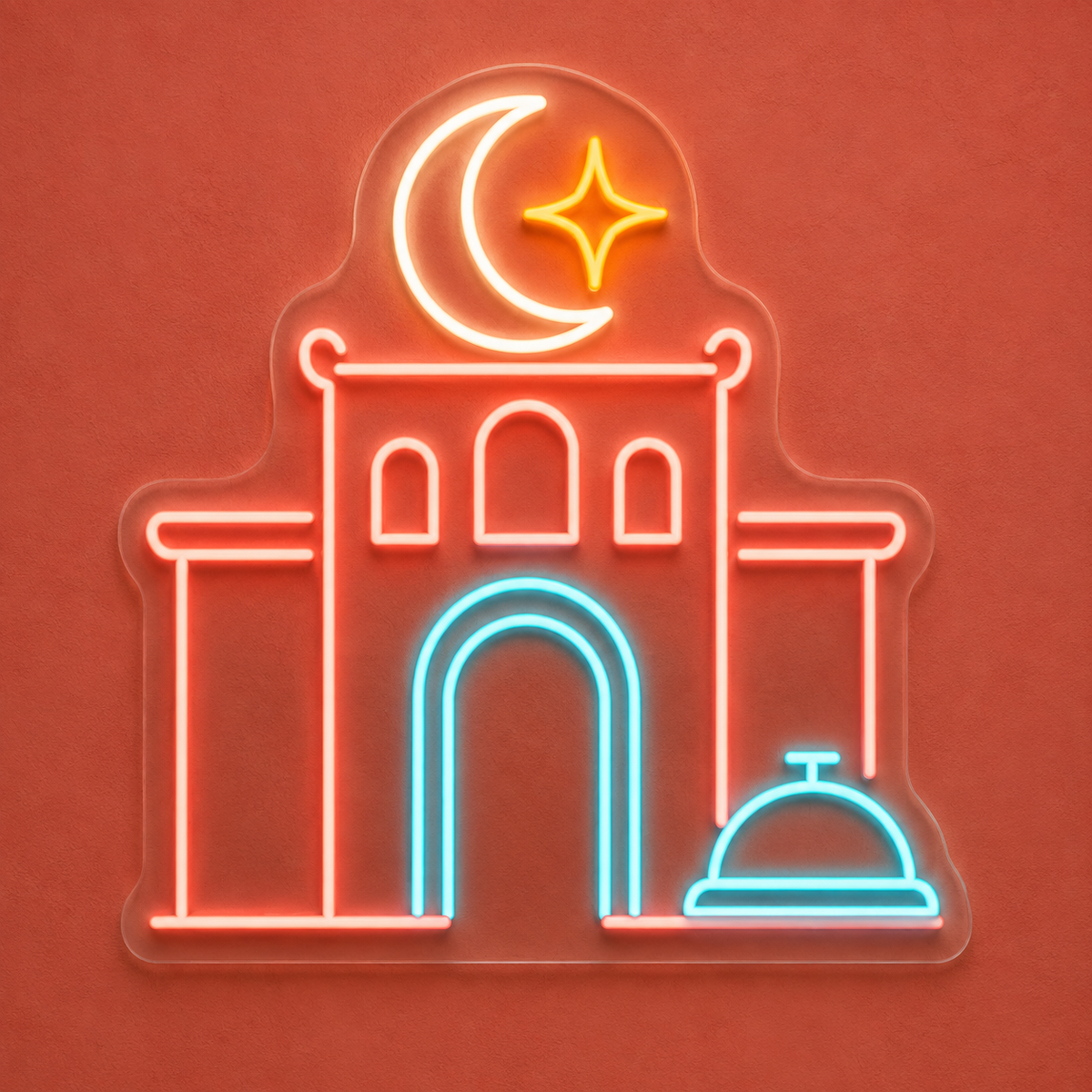 Hotel Facade & Moon LED Neon Sign for Hotels - design reference