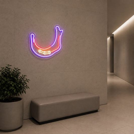 Jawbone LED Neon Sign for Oral Surgery Centers - interior setting