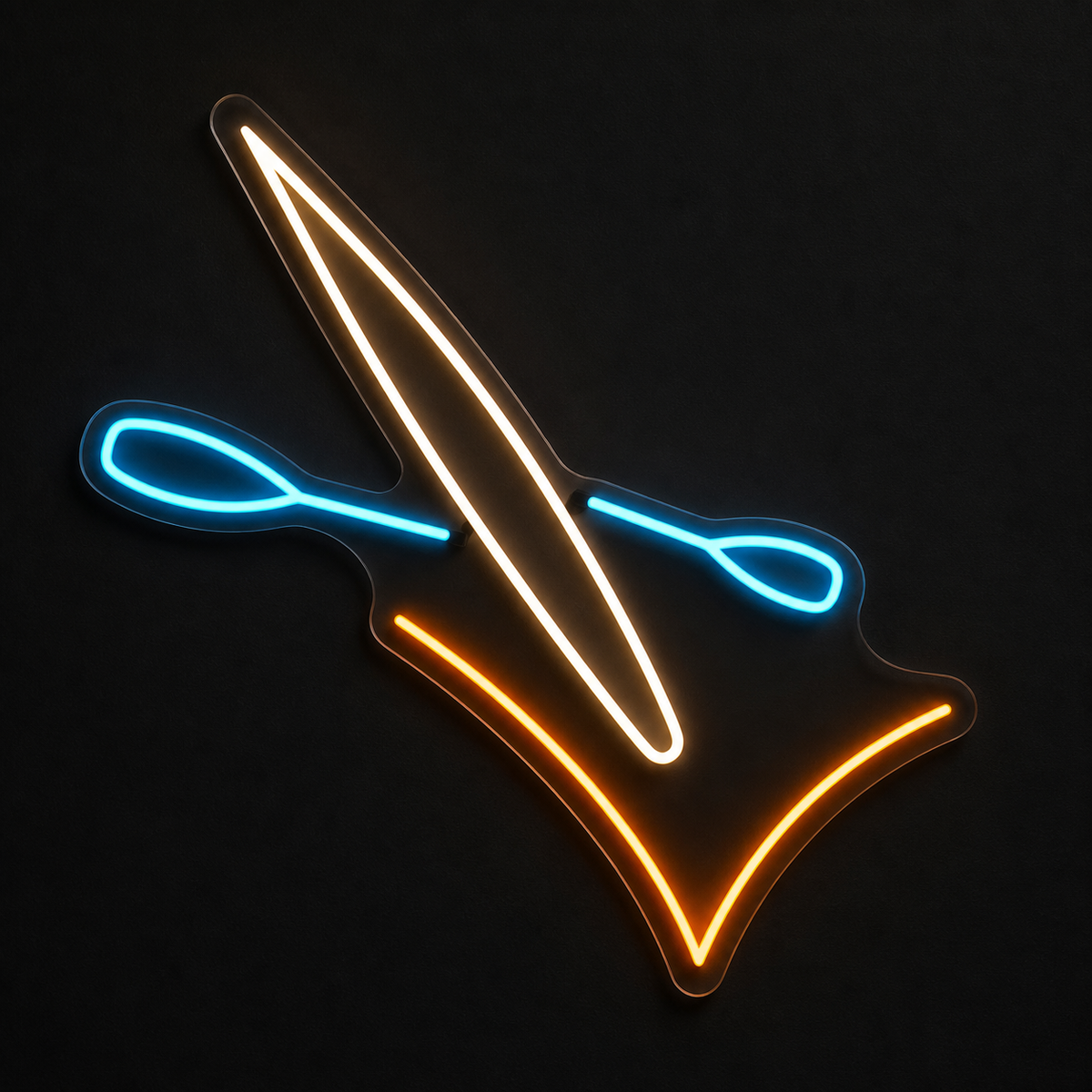 Kayak & Paddle LED Neon Sign for Boat Clubs - design reference