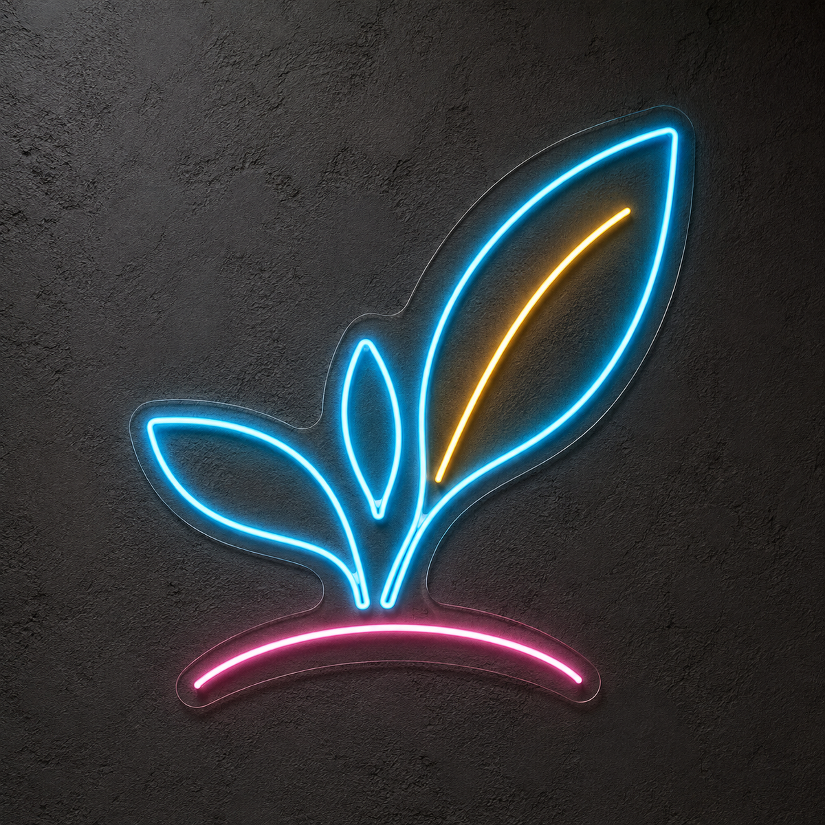 Leaf Sprout LED Neon Sign for Garden Spaces - design reference