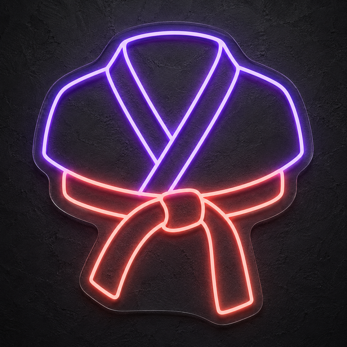 Martial Arts Uniform and Belt LED Neon Sign for Martial Arts Spaces - design reference