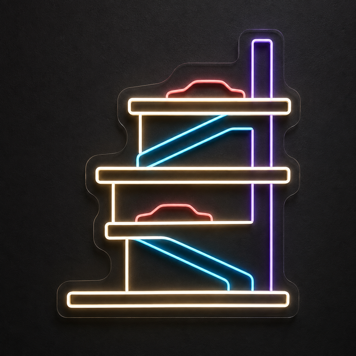 Parking Garage Levels LED Neon Sign for Parking Garages - design reference