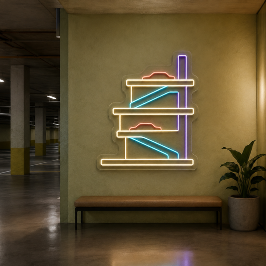 Parking Garage Levels LED Neon Sign for Parking Garages - interior setting