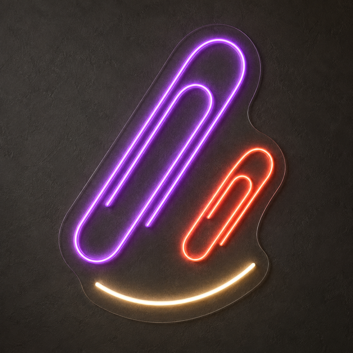 Paper Clips LED Neon Sign for Stationery Shops - design reference