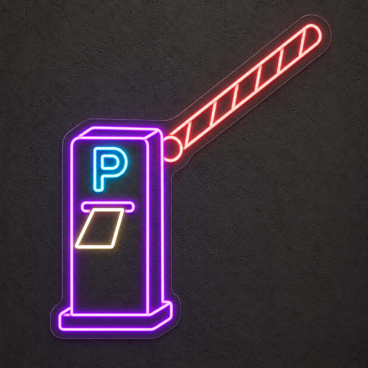 Parking Barrier & Ticket LED Neon Sign for Parking Garages - design reference