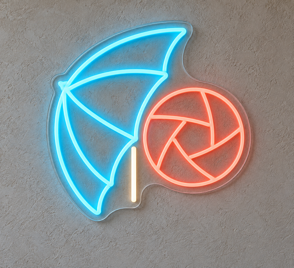 Photography Umbrella & Aperture LED Neon Sign for Photography Schools - design reference