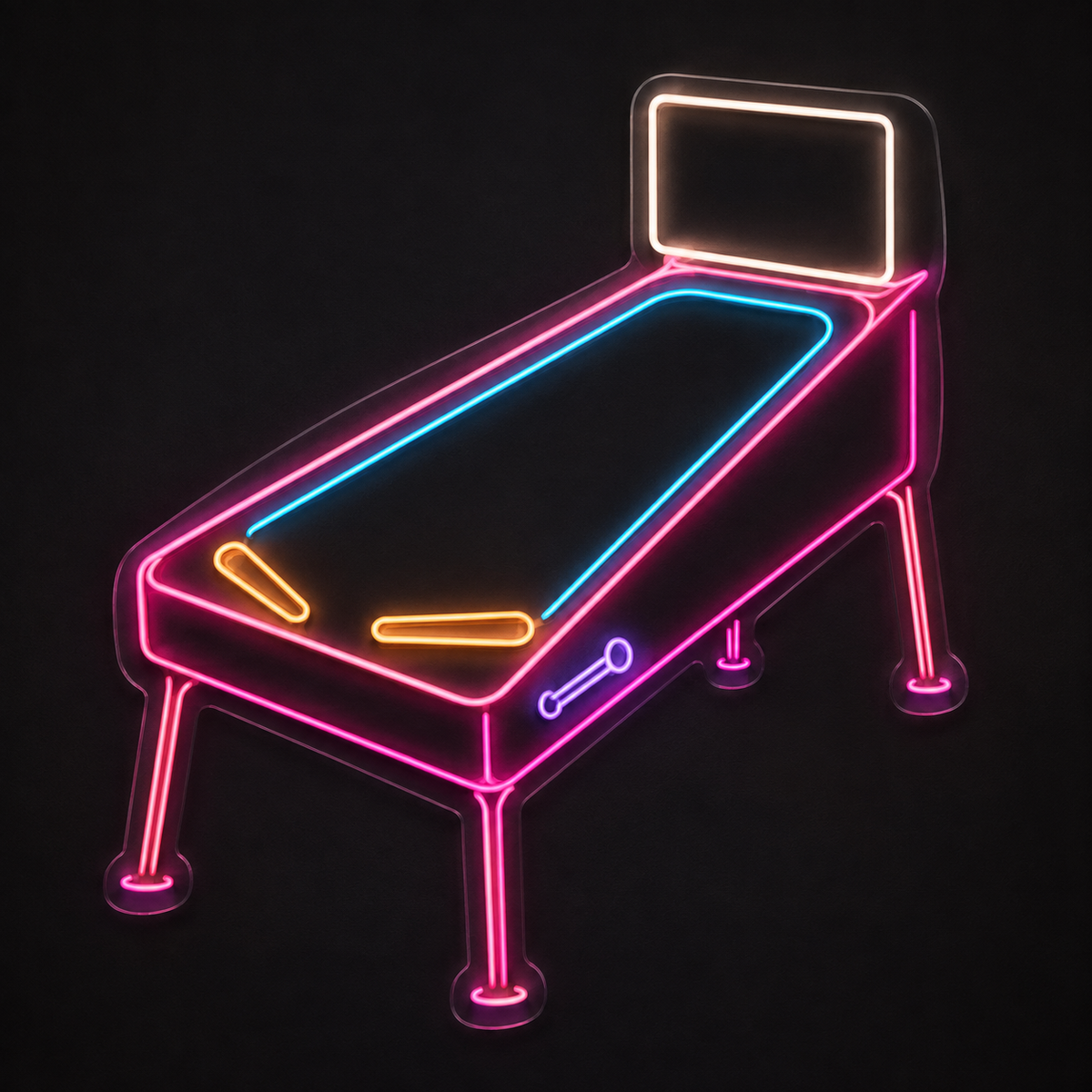 Pinball Table LED Neon Sign for Arcades - design reference