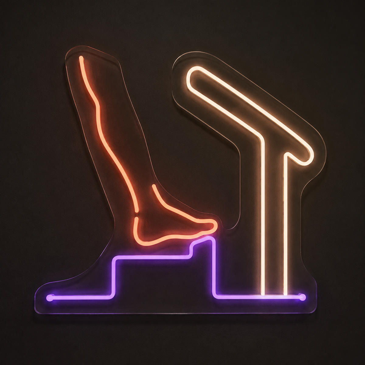 Step & Handrail LED Neon Sign for Physical Therapy Clinics - design reference