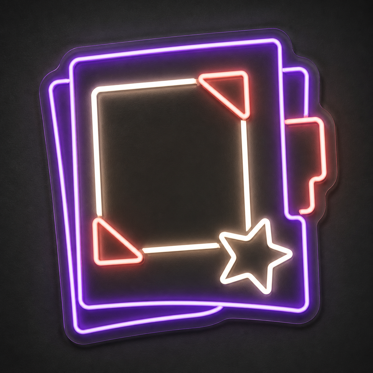Scrapbook and Star LED Neon Sign for Memory Makers - design reference