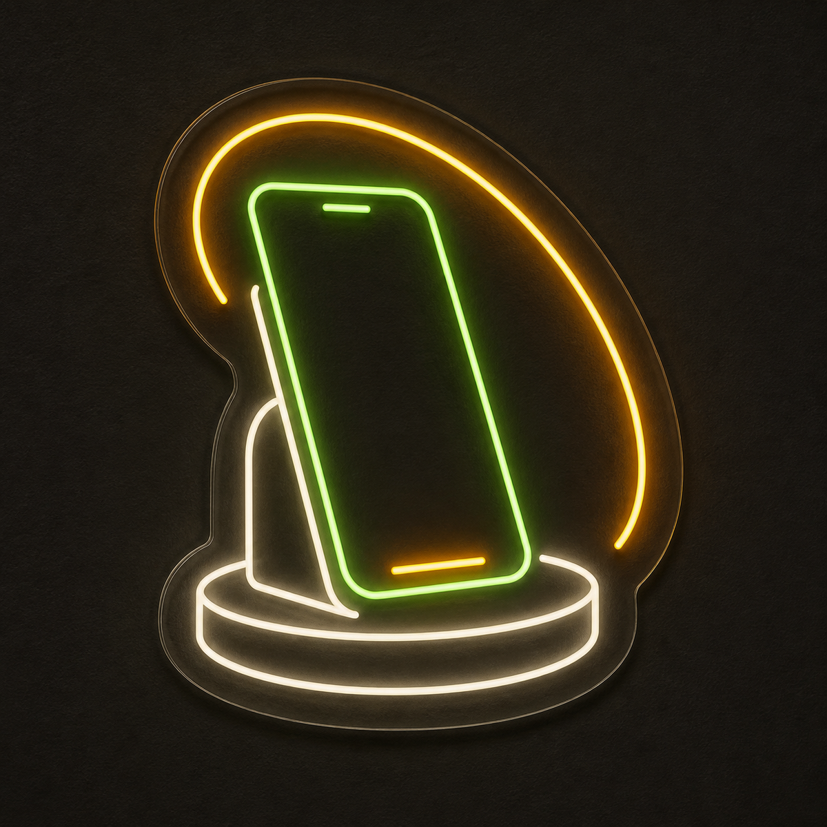 Smartphone on Display Stand LED Neon Sign for Phone Showrooms - design reference