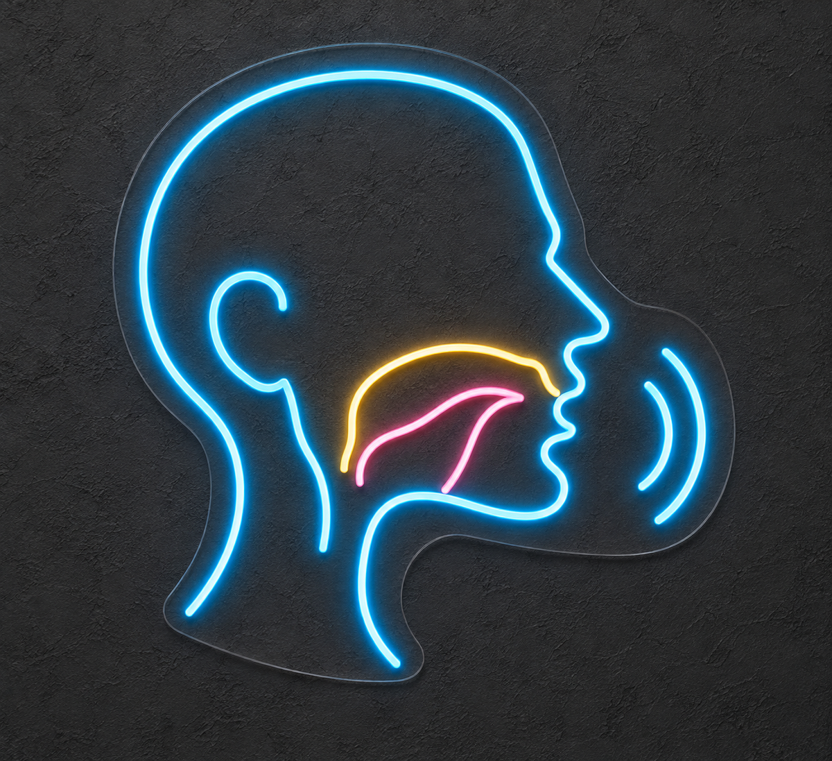 Speech & Sound Waves LED Neon Sign for Speech Therapy Clinics - design reference