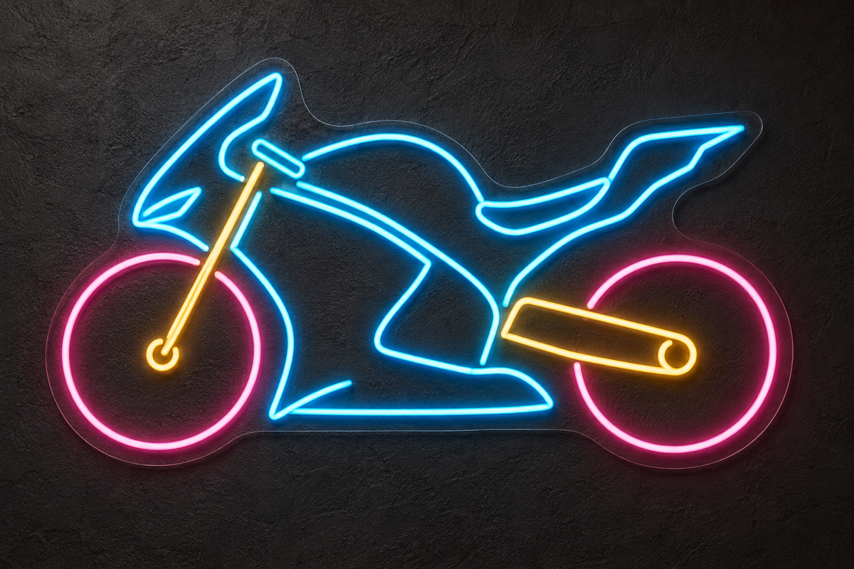 Sport Motorcycle LED Neon Sign for Motorcycle Spaces - design reference