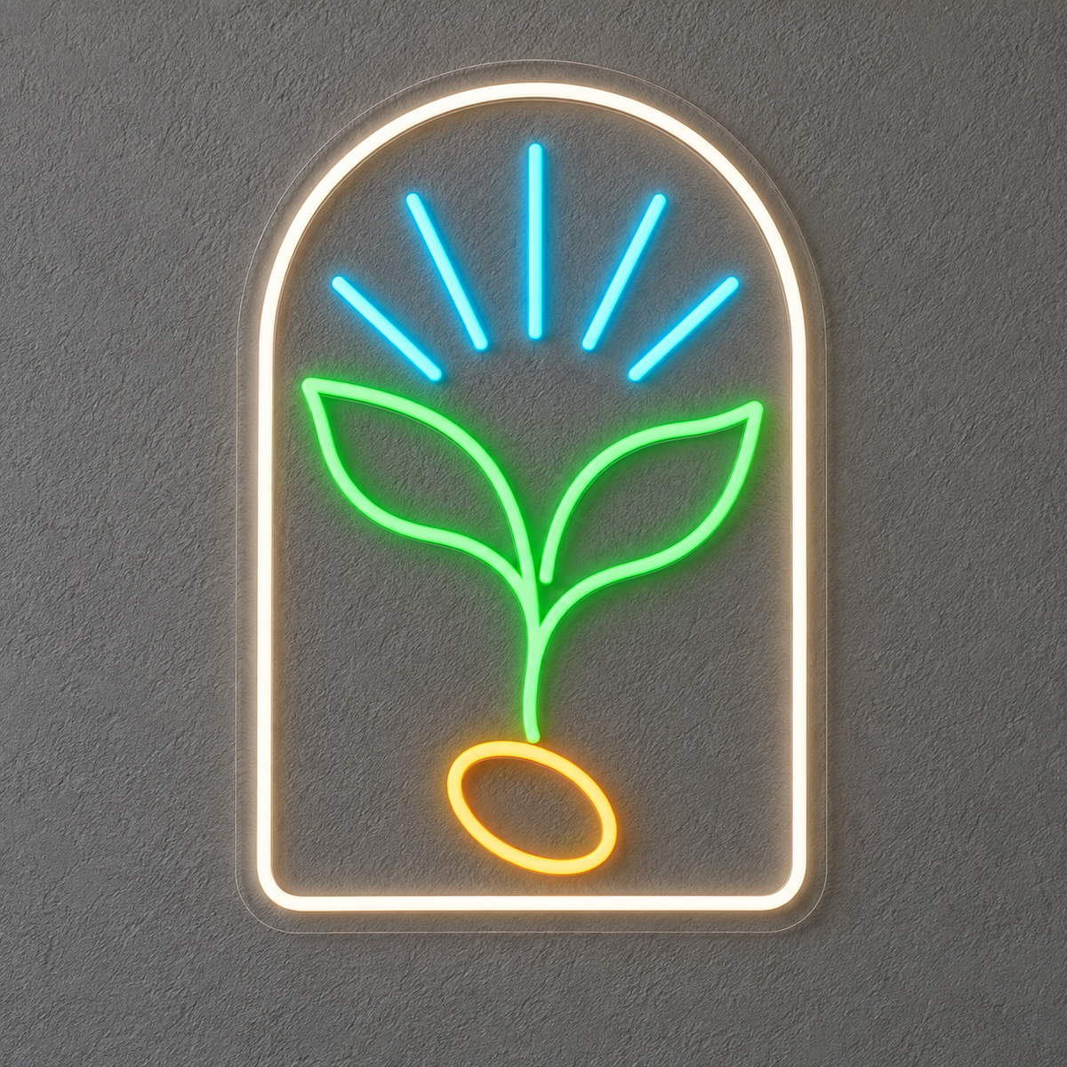 Seed of Possibility LED Neon Sign for Botanical Gardens - design reference
