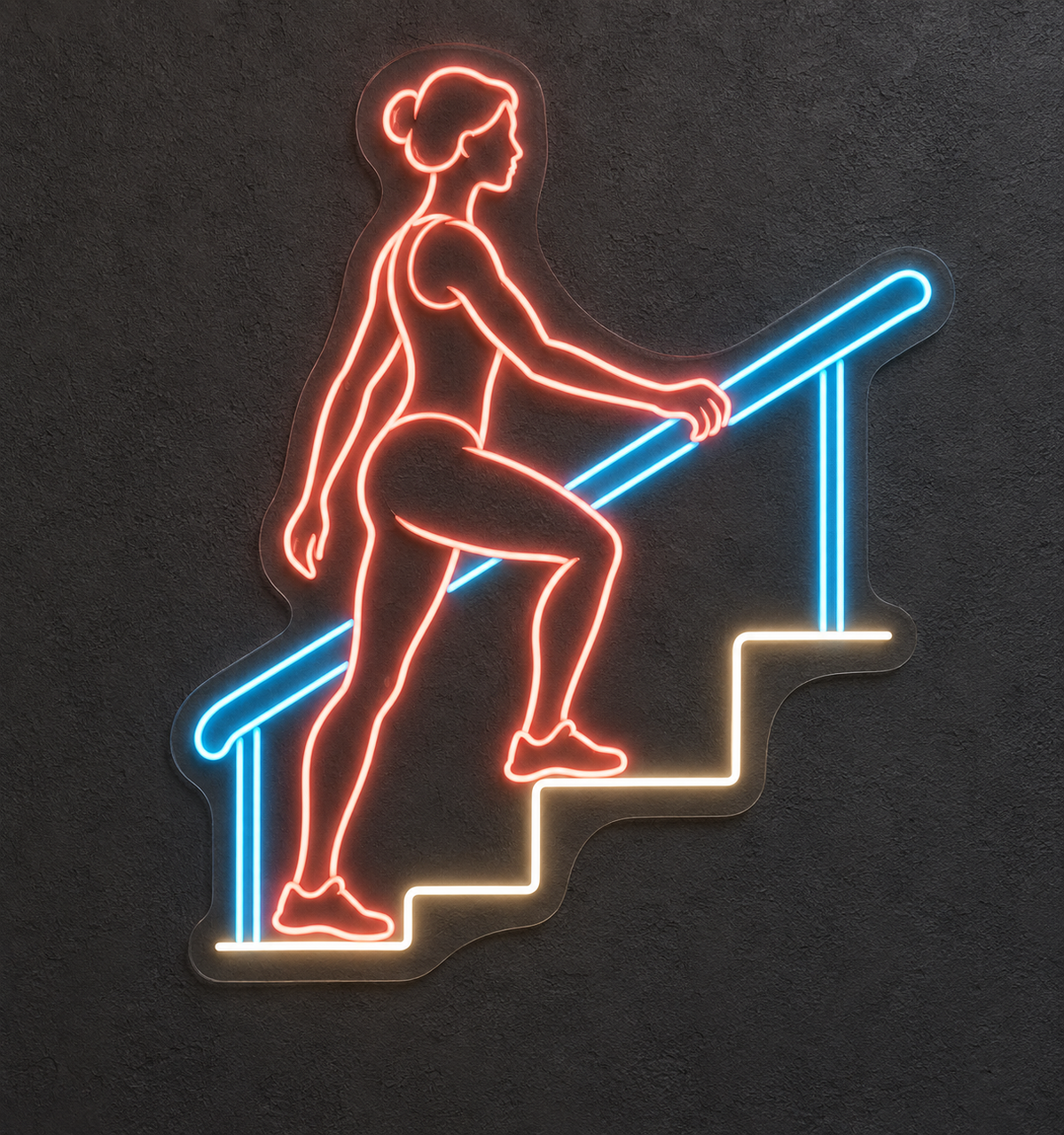 Stair Training LED Neon Sign for Rehabilitation Centers - design reference