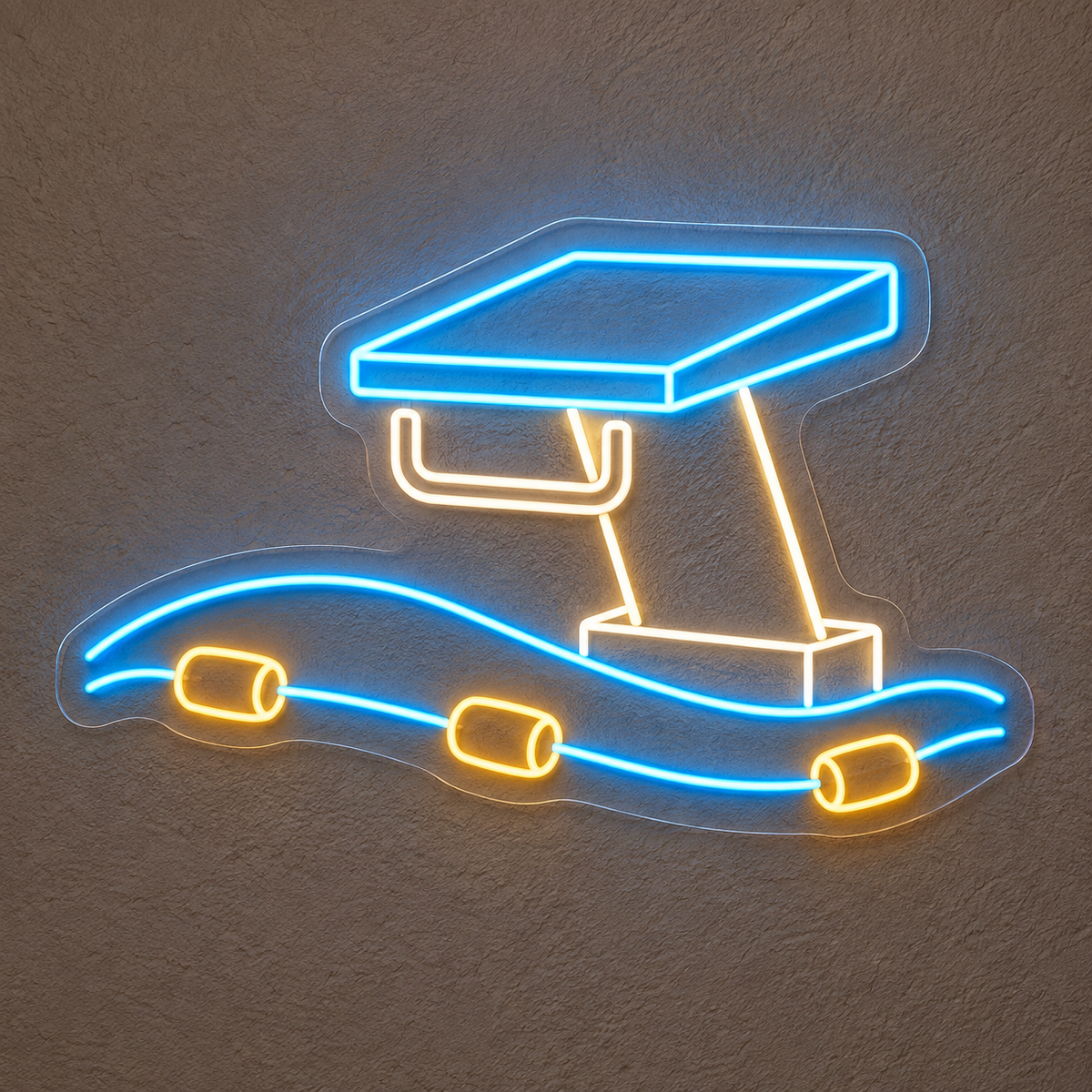Swimming Starting Block & Lane Floats LED Neon Sign for Swim Schools - design reference