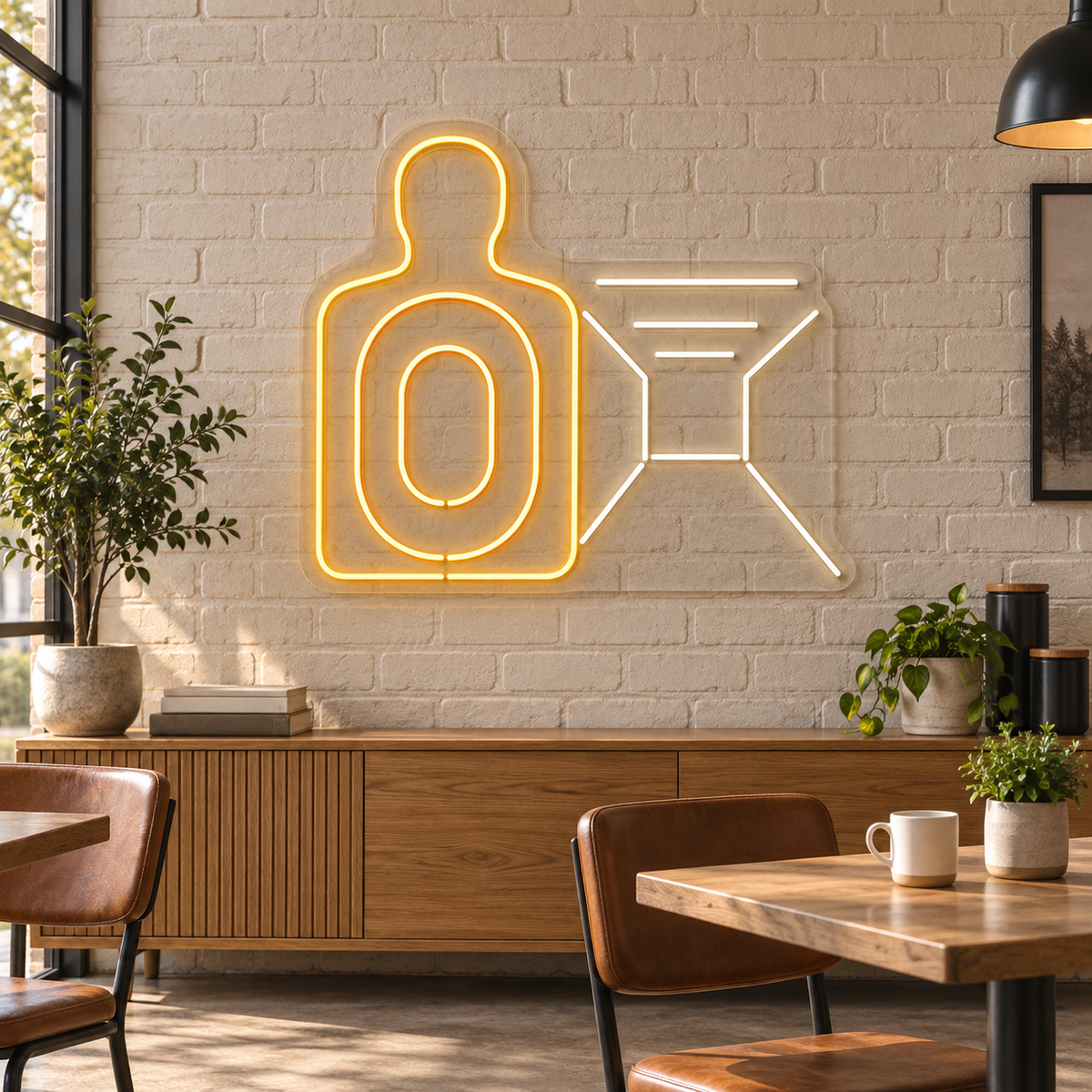 Target & Shooting Lane LED Neon Sign for Shooting Ranges - interior setting