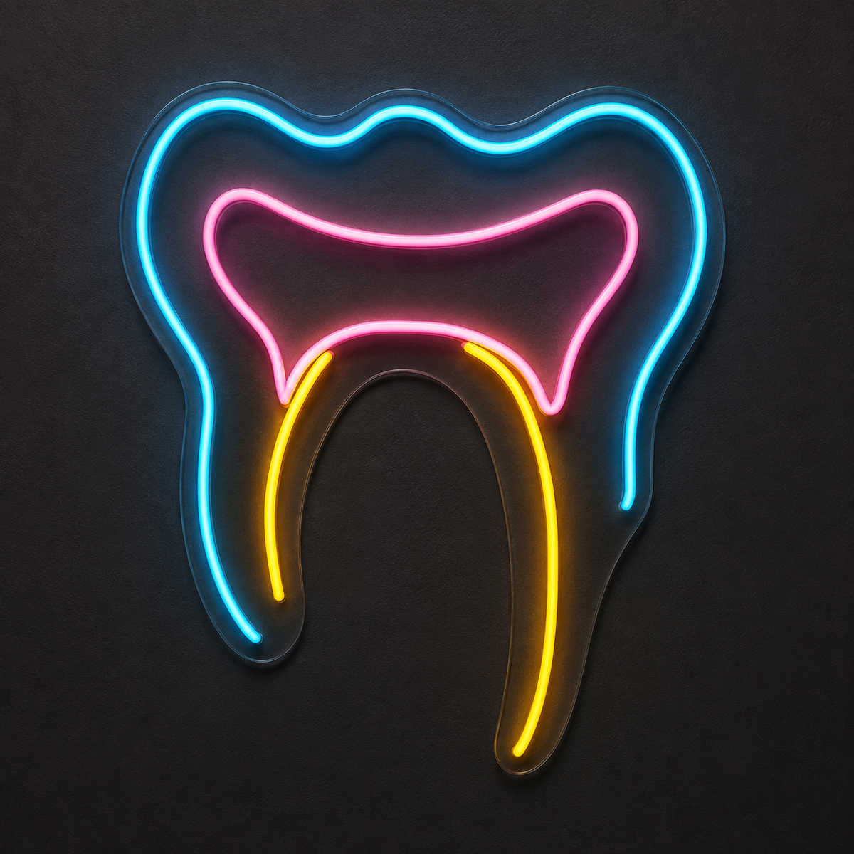 Inside the Tooth LED Neon Sign for Endodontic Clinics - design reference